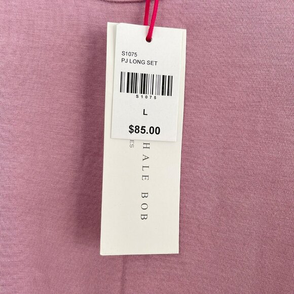 Hale Bob Pink Modal/Spandex Long Sleeve Pajama PJ Set Size Large NEW - Picture 3 of 4